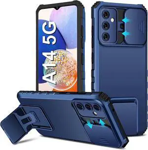 Camera Privacy Cover Hybrid Case with Kickstand for Samsung Galaxy A14 5G - Blue