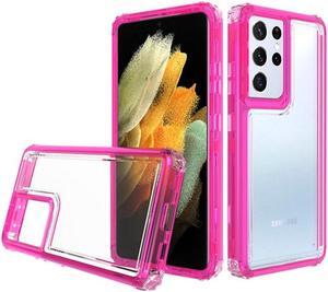 Atomic Shockproof Hybrid Case for Samsung Galaxy S21 Ultra 5G - Hot Pink