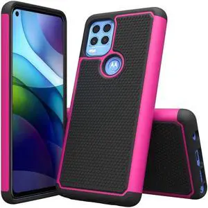 TotalDefense Hybrid Case for Motorola Moto G Stylus 5G 2021 - Hot Pink