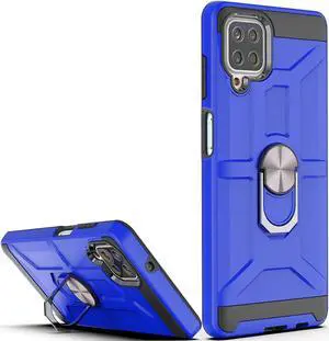 Dynamic Dual Layer Hybrid Case with Ring Stent Finger Loop for Samsung Galaxy A12  Blue