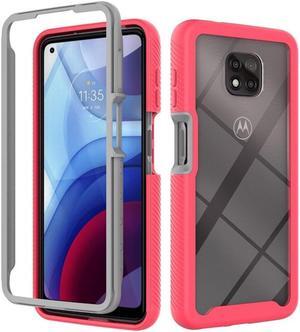 Transparent Hybrid Case for Motorola Moto G Power 2021 - Pink