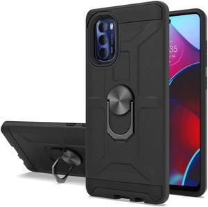 Dynamic Dual Layer Hybrid Case with Ring Holder for Motorola Moto G Stylus 4G 2022 - Black