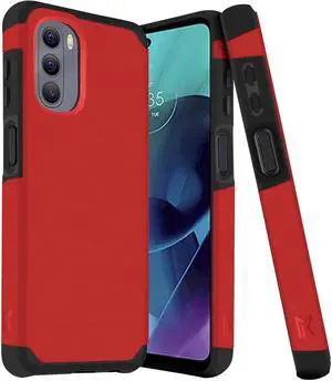 MetKase Drop Tested Air Cushion Hybrid Case for Motorola Moto G Stylus 4G 2022 - Flame Scarlet
