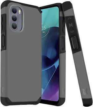 MetKase Drop Tested Air Cushion Hybrid Case for Motorola Moto G Stylus 4G 2022 - Charcoal Grey
