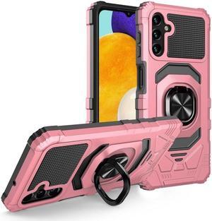 Robotic Series Hybrid Case with Ring Grip for Samsung Galaxy A14 5G - Rose Gold