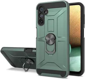 Dynamic Dual Layer Hybrid Case with Ring Grip for Samsung Galaxy A14 5G - Green