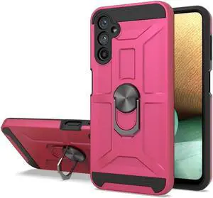 Dynamic Dual Layer Hybrid Case with Ring Grip for Samsung Galaxy A14 5G - Hot Pink