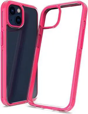 Translucent Series Hybrid Case for iPhone 14 - Hot Pink
