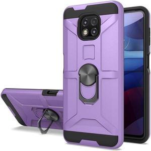 Dynamic Dual Layer Hybrid Case with Ring Stent Finger Loop for Motorola Moto G Power 2021 - Purple