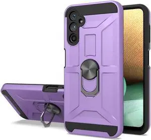 Dynamic Dual Layer Hybrid Case with Ring Grip for Samsung Galaxy A14 5G - Purple