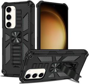 Military Grade Tough Ultra Rugged Hybrid Case with Kickstand for Samsung Galaxy S23 - Black