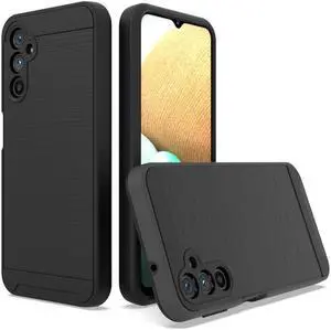 Brushed Textured Hybrid Case for Samsung Galaxy A14 5G - Black