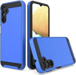 Brushed Textured Hybrid Case for Samsung Galaxy A14 5G - Blue