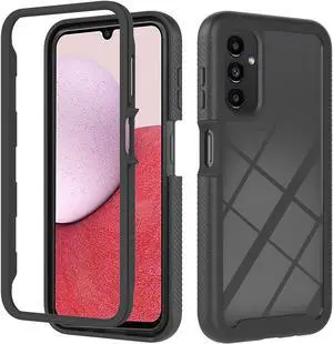 Military Grade Transparent Hybrid Case for Samsung Galaxy A14 5G - Black