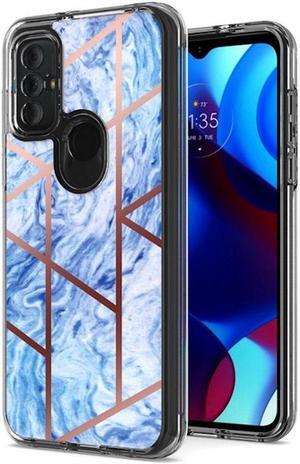 Marble Series Dual Layer Designer Case for Motorola Moto G Pure / Moto G Power 2022 - Ocean Blue