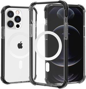 MagSafe Compatible Transparent Protective Bumper Case for iPhone 14 Pro Max - Black