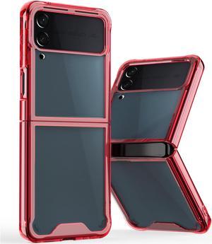 Clarity Collection Transparent Case for Samsung Galaxy Z Flip 3 5G - Red