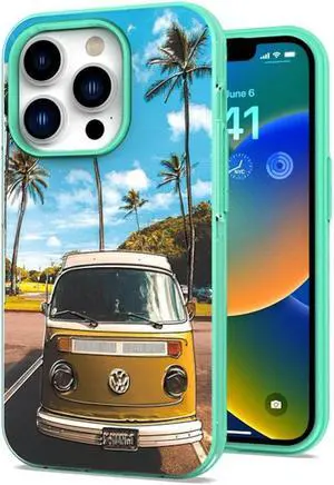 Designer Series Hybrid Case for iPhone 14 Pro Max - VW Bus Designer Series Hybrid Case for iPhone 14 Pro Max - VW Bus