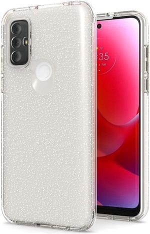 Full Glitter Hybrid Protective Case for Motorola Moto G Power 2022 - Clear