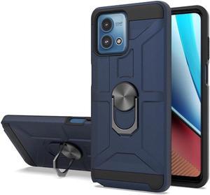 Dynamic Dual Layer Hybrid Case with Ring Grip for Motorola Moto G Stylus 5G 2023 - Navy Blue