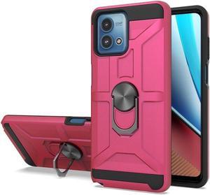Dynamic Dual Layer Hybrid Case with Ring Grip for Motorola Moto G Stylus 5G 2023 - Hot Pink