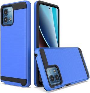 Brushed Textured Hybrid Armor Case for Motorola Moto G Stylus 5G 2023 - Blue