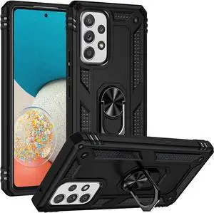 Military Grade Finger Loop Case with Ring Holder for Samsung Galaxy A53 5G - Black