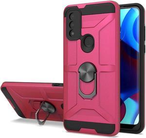 Dynamic Dual Layer Hybrid Case with Ring Holder for Motorola Moto G Pure  Hot Pink