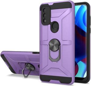 Dynamic Dual Layer Hybrid Case with Ring Holder for Motorola Moto G Pure  Purple