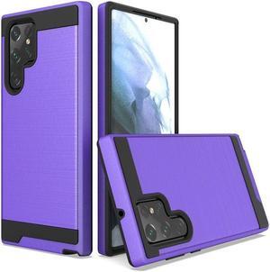 Brushed Textured Hybrid Case for Samsung Galaxy S23 Ultra - Purple