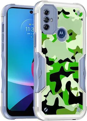 Military Grade Shockproof Hybrid Armor Case for Motorola Moto G Play 2023 - Camouflage