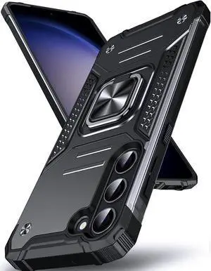 Robust Series Hybrid Case with Ring Grip for Samsung Galaxy S23 - Black
