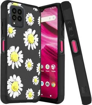 MetKase Drop Tested Air Cushion Hybrid Case for T-Mobile REVVL 6 Pro 5G - Chamomile Flowers