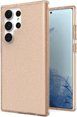 Stardust Glitter Hybrid Case for Samsung Galaxy S23 Ultra - Rose Gold