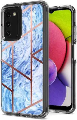 Marble Series Dual Layer Designer Case for Samsung Galaxy A03s  Ocean Blue