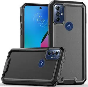 Military Grade TUFF Rank Hybrid Armor Case for Motorola Moto G Play 2023 - Black