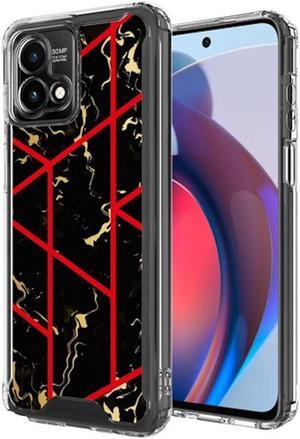 Marble Series Dual Layer Designer Case for Motorola Moto G Stylus 5G 2023 - Black Gold