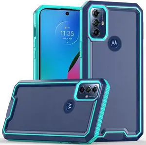 Military Grade TUFF Rank Hybrid Armor Case for Motorola Moto G Play 2023 - Blue