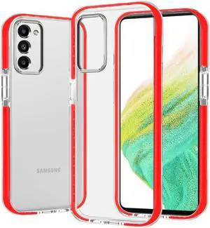 Transparent Protective Bumper Case for Samsung Galaxy S23 Plus - Red