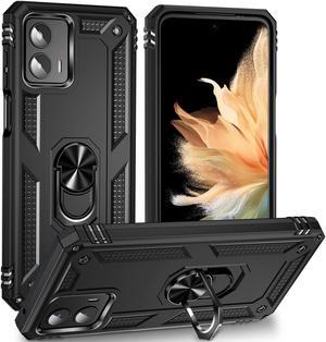 Military Grade Hybrid Case with Ring Grip for Motorola Moto G 5G 2023 - Black