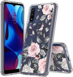 Fusion Shield Tough Snap-on Case for Motorola Moto G Play 2023 - Pink Roses