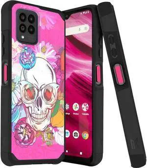 MetKase Drop Tested Air Cushion Hybrid Case for T-Mobile REVVL 6 Pro 5G - Skull