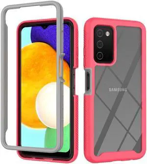 Transparent Hybrid Case for Samsung Galaxy A03s - Pink