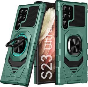 Robotic Series Hybrid Case with Ring Grip for Samsung Galaxy S23 Ultra - Green