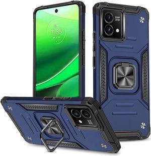 Robust Series Dual Layer Hybrid Case with Ring Grip for Motorola Moto G Stylus 5G 2023 - Blue