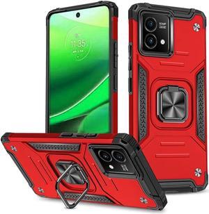 Robust Series Dual Layer Hybrid Case with Ring Grip for Motorola Moto G Stylus 5G 2023 - Red