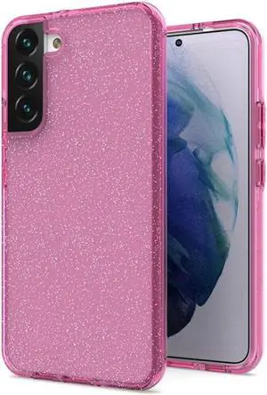 Full Glitter Hybrid Protective Case for Samsung Galaxy S22 Plus 5G - Pink