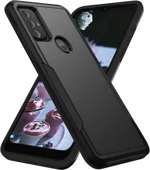 Military Grade TUFF Hybrid Armor Case for Motorola Moto G Play 2023 - Black