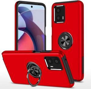 360 Rotating Ring Grip Hybrid Case for Motorola Moto G 5G 2023 - Red