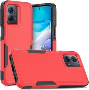 Military Grade TUFF Hybrid Armor Case for Motorola Moto G 5G 2023 - Red